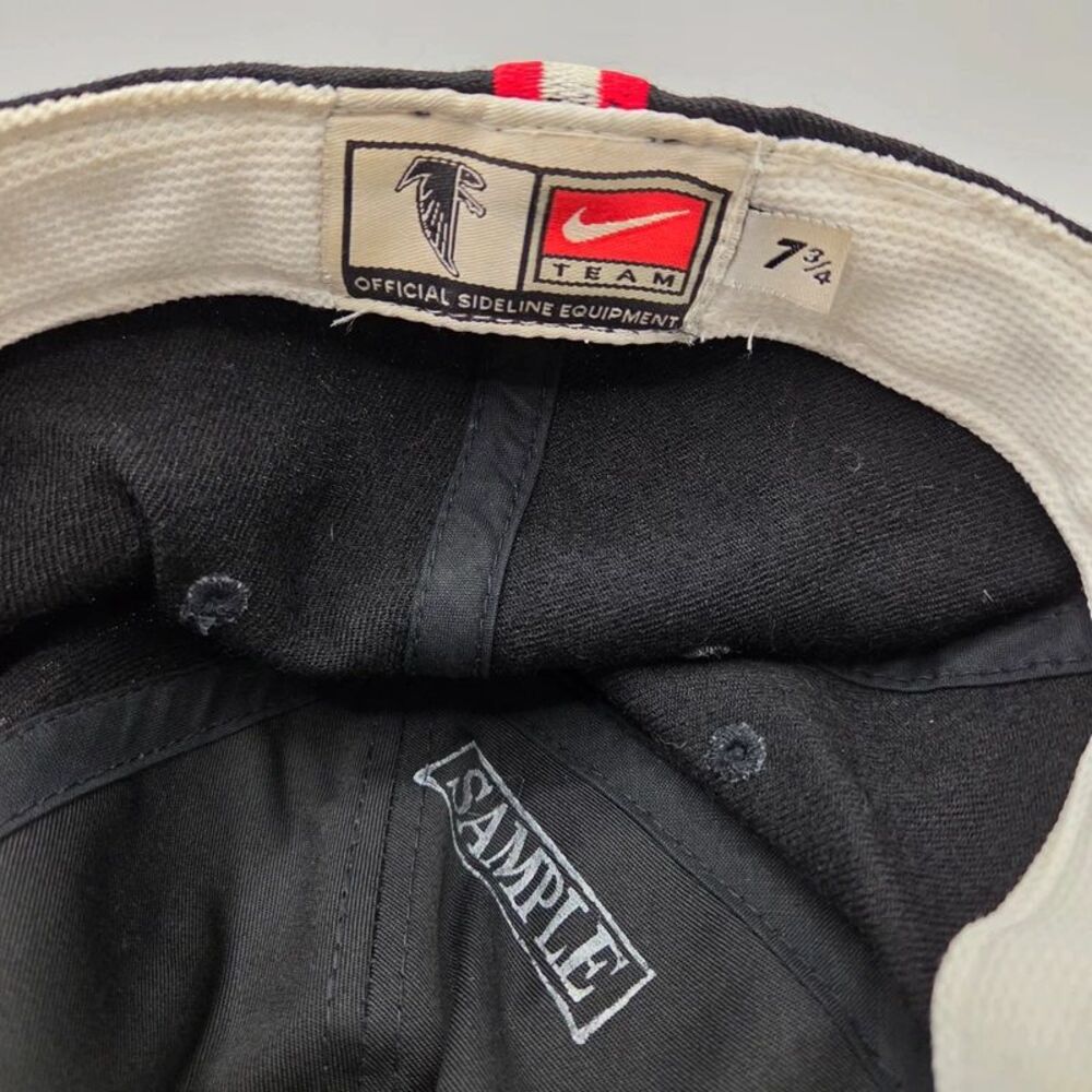 Vintage 90s Nike Team Atlanta Falcons Super Bowl xxxiii Fitted Hat 7 3/4 Sample - Picture 12 of 12